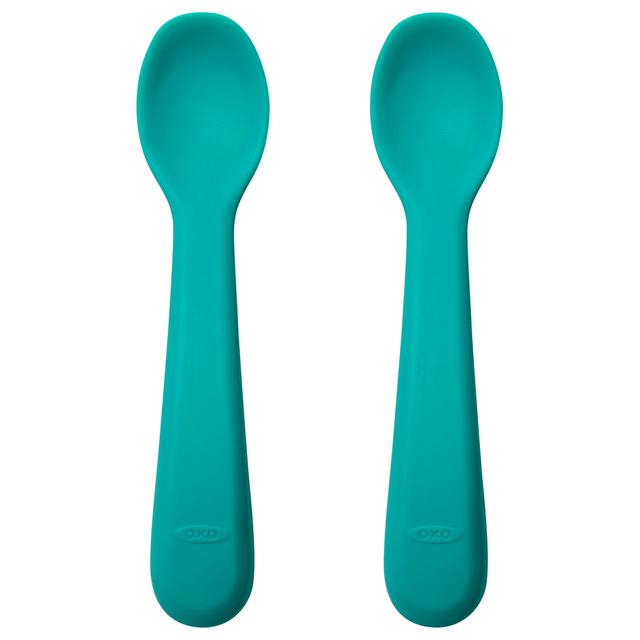 Oxo Tot - Silicone Spoon - Pack of 2 - Teal