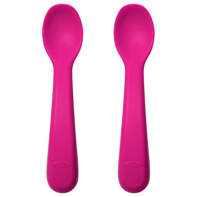 Oxo Tot - Silicone Spoon - Pack of 2 - Pink