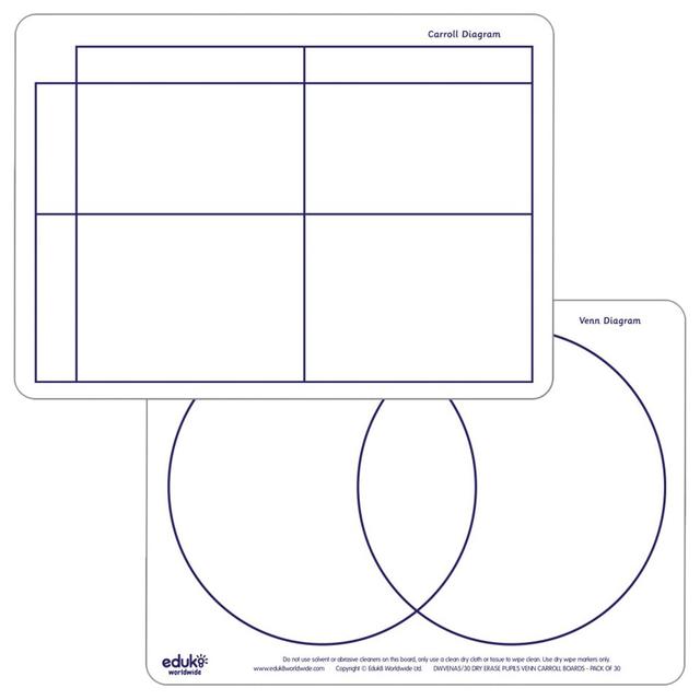 Eduk8 Worldwide - Pupils A5 Carroll & Venn Boards Pack of 30