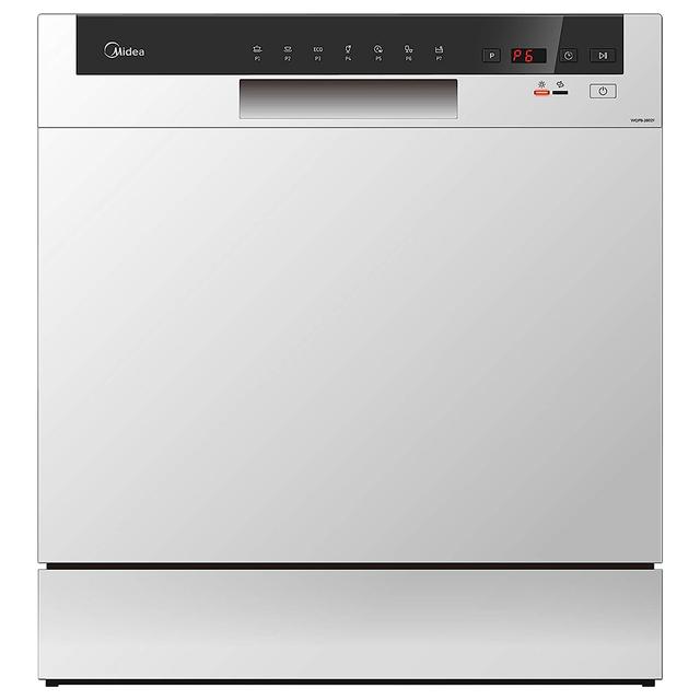 Midea - Counter Top Dishwasher 8 Place - Silver