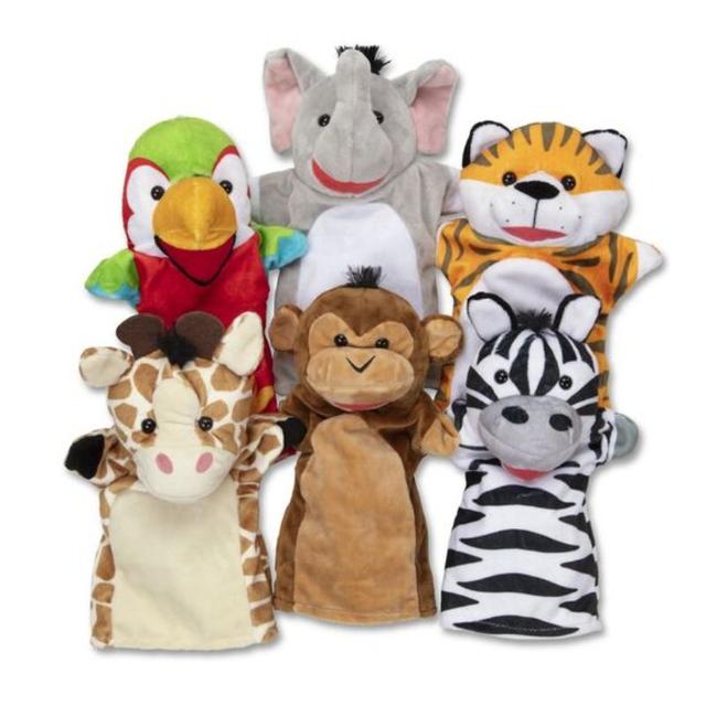 Melissa and Doug - Safari Puppet Set 6 Pcs