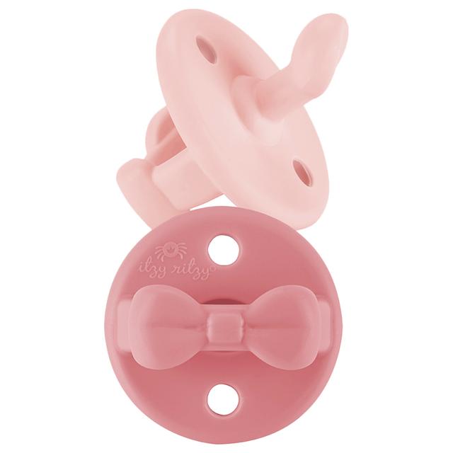 Itzy Ritzy - Silicone Pacifier 6-18M Pack Of 2-Ballet & Rose