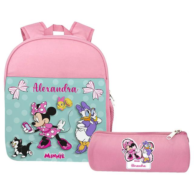 Essmak - Disney Minnie 1 Backpack & Pencil Case - 12-Inch - Pink