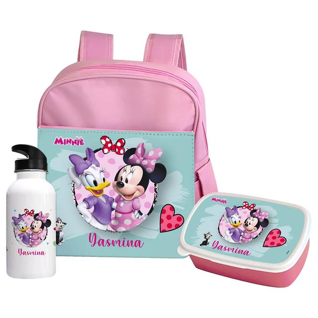 Essmak - Disney Minnie 2 Backpack Set 3pcs - Pink - 12-Inch