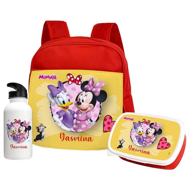 Essmak - Disney Minnie 2 Backpack Set 3pcs - Red - 12-Inch