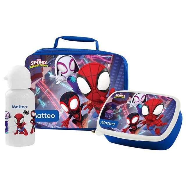 Essmak - Disney Spidey Lunch Box w/ Bag & Water Bottle - Blue