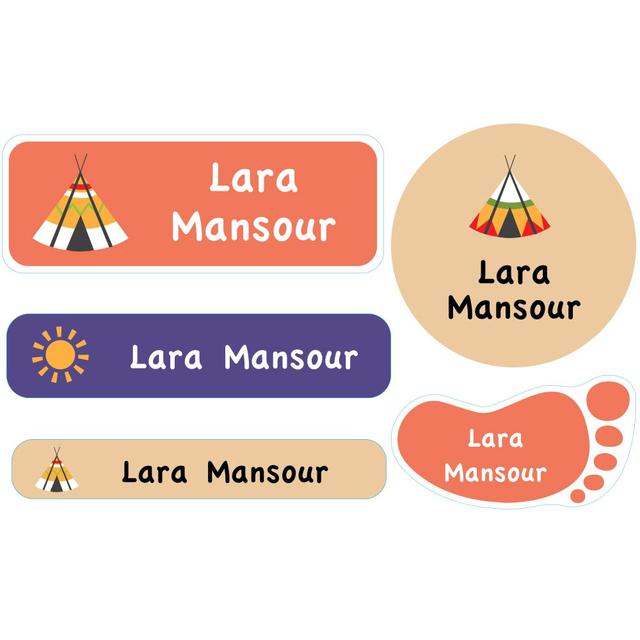 Essmak - School Name Labels Indian Tipi