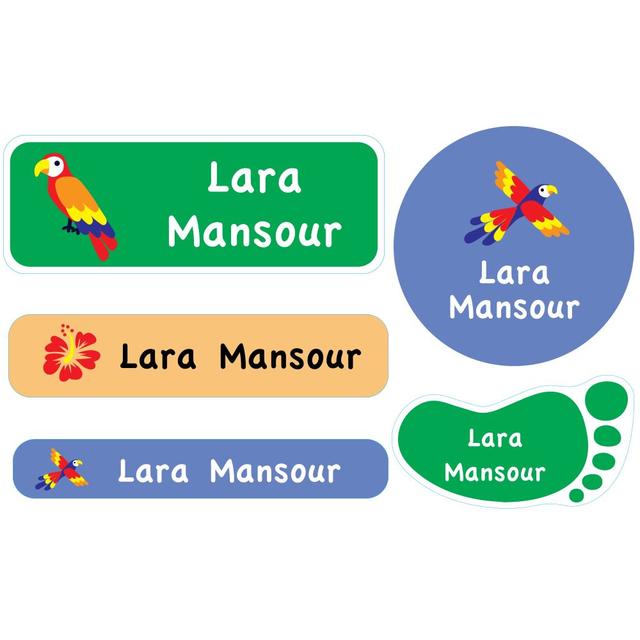 Essmak - School Name Labels Parrot