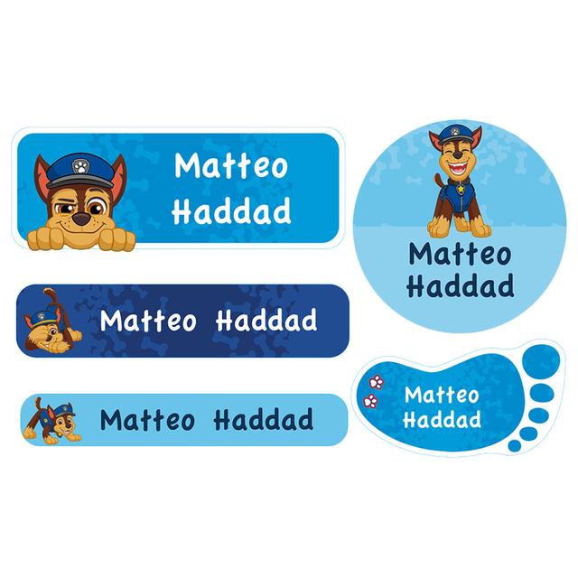 Essmak - Paw Patrol Chase School Labels - 5pcs