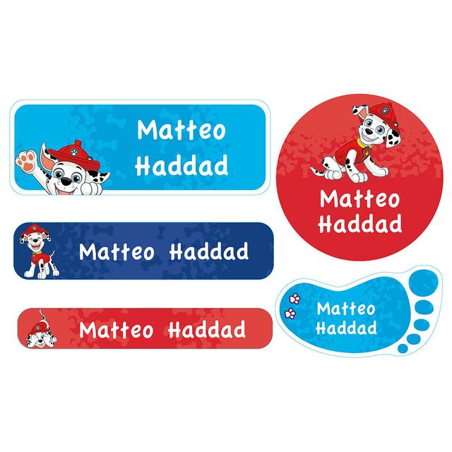 Essmak - Paw Patrol Marshall School Labels - 5pcs