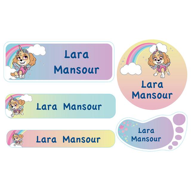 Essmak - Paw Patrol Unicorn School Labels - 5pcs