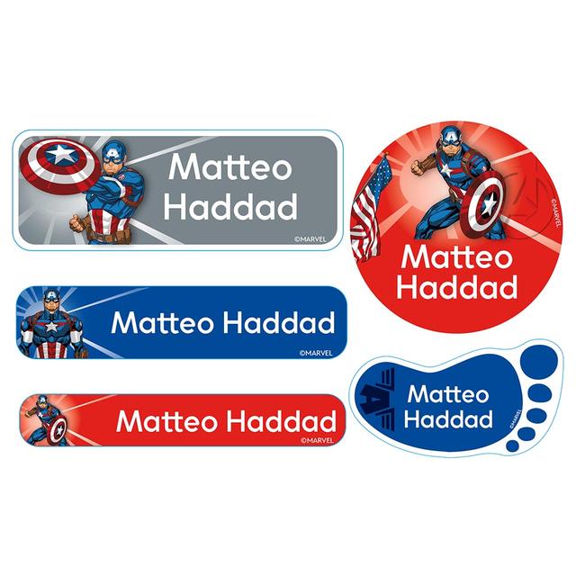 Essmak - Marvel Super America School Labels - 12pcs