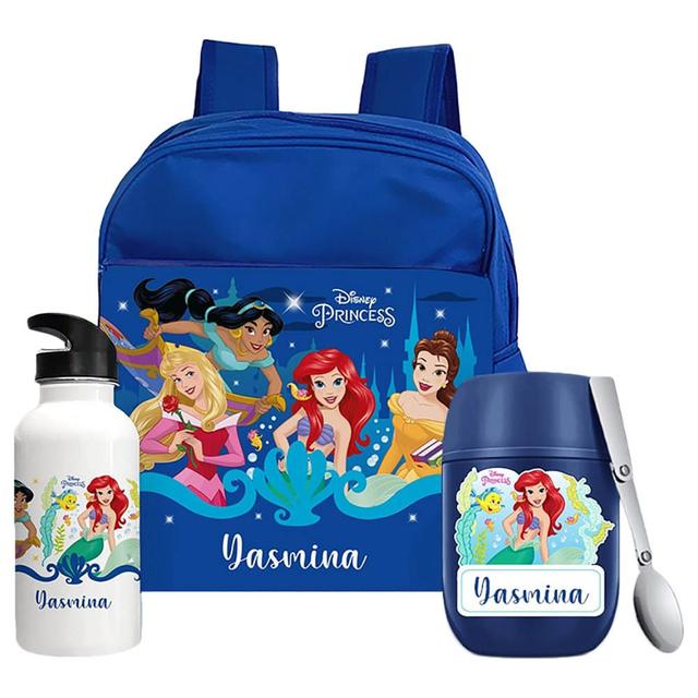 Essmak - 3pc Set Disney Princess 2 Thermos Pack 400ml - Blue - 12-Inch