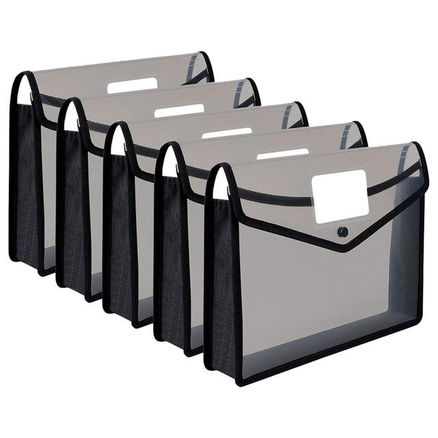 Essen - Plastic File Folders Set of 5 - black