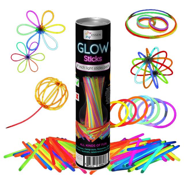 Essen - Glow Sticks Party Favors W/ Connectors Pack Of 100