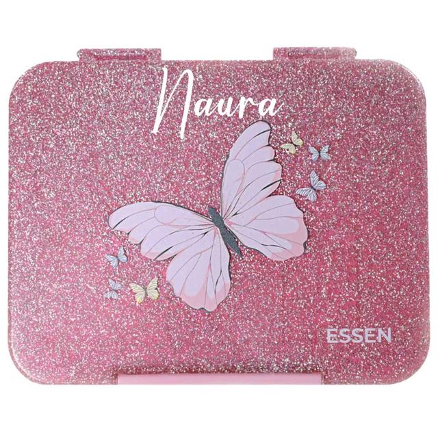 Essen - 4/6 Compartment Personalized Bento Lunch Box - Butterfly