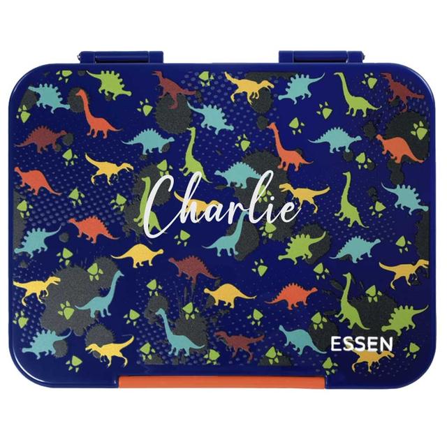 Essen - 4/6 Compartment Personalized Bento Lunch Box - Dinosaur