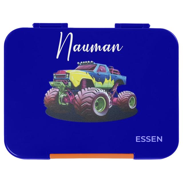 Essen - 4/6 Compartment Personalized Bento Lunch Box - Monster Truck