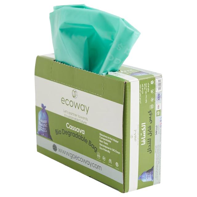 Ecoway - Bio-Degradable Disposable Heavy Duty Garbage Bag - Green