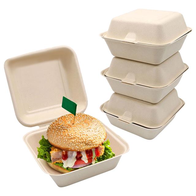 Ecoway - Take Out Food Containers - 6 X 6 cm - 25pcs - Brown