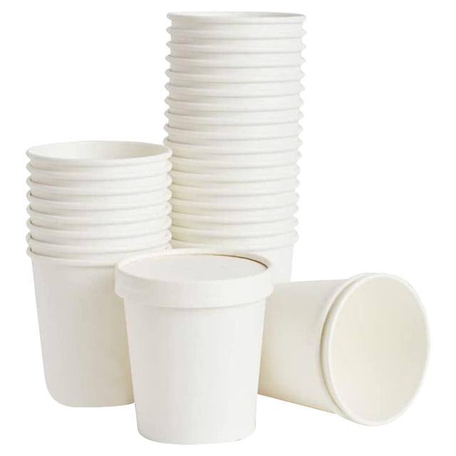 Ecoway - Insulated Eco-friendly Disposable Cups - 25pcs - 473.17ml - White