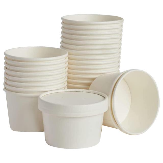 Ecoway - Insulated Eco-friendly Disposable Cups - 25pcs - 236.58ml - White