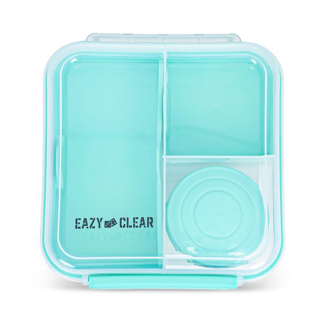 Eazy Kids - 5 Compartment Convertible Bento Lunch Box With Gravy Bowl - Green