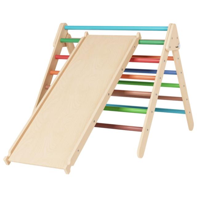 Ezzro - Rainbow Large Foldable Climbing Triangle With Duo Board