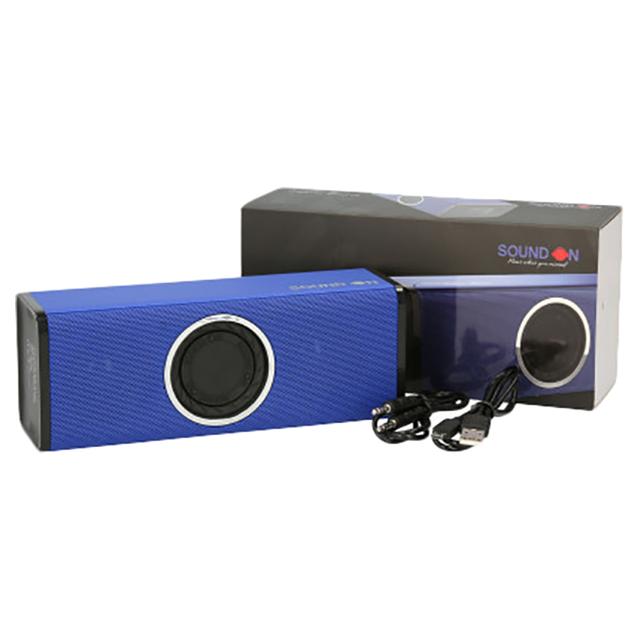 Sound On - 10W Dual Woofer Portable Bluetooth Speaker - Blue