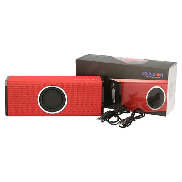 Sound On - 10W Dual Woofer Portable Bluetooth Speaker - Red