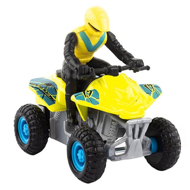 Maisto - 8cm Pullback Powered ATV - Black, Grey & Yellow