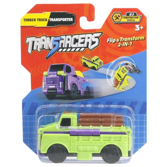 Transracers - 2-In-1 Cons Vehicle Log Truck & Transporter