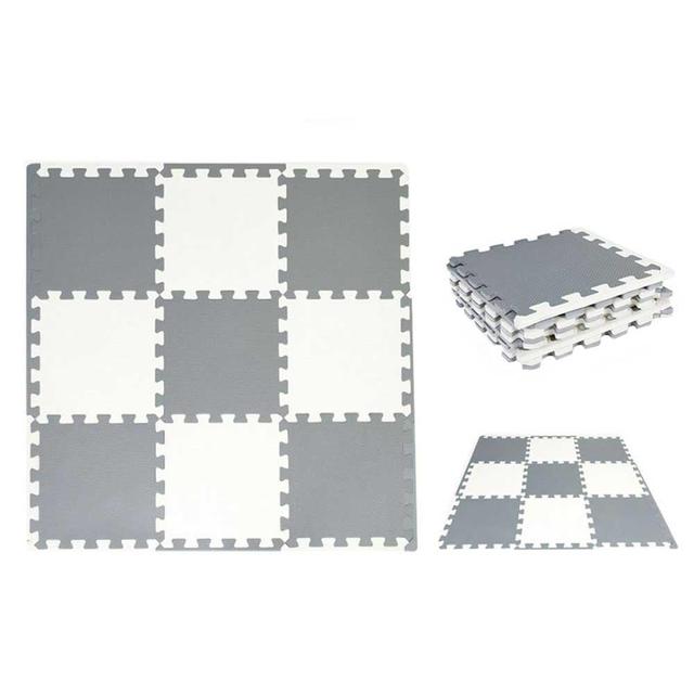 Bumble & Bird - BabySafe Play Mat - Grey & Cream - 9pc - Color May Vary 1 Set (Exclusive)