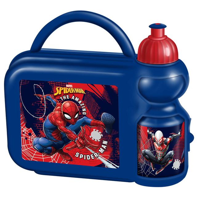 Spiderman The Amazing Classic Lunch Box & Water Bottle Set - Blue