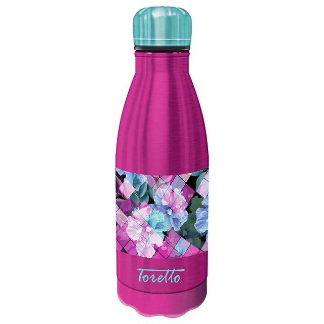 Toretto - Flower Stainless Water Bottle 540ml - Pink