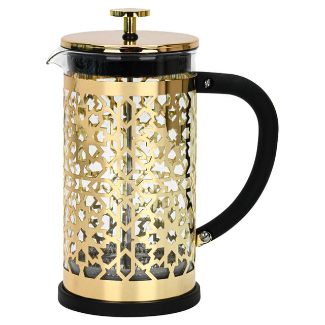 Fissman - Borosilicate Glass French Press Coffee Maker Arabica Gold/Black