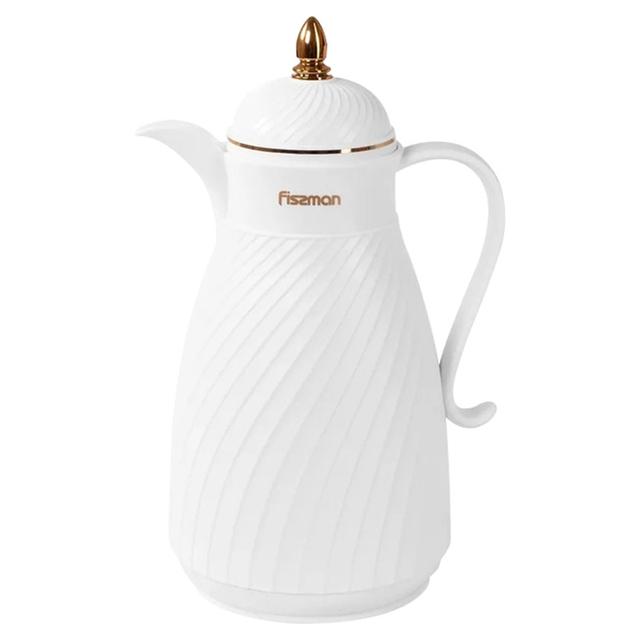 Fissman - Vacuum Flask Insulated Jug - Arabic Design - 1000ml - White