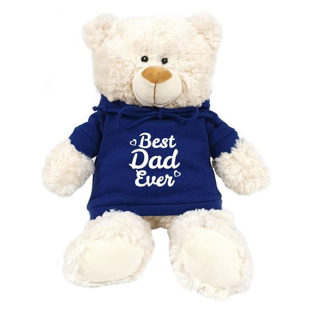 Fay Lawson - Trendy Blue Hoodie Best Dad Ever Bear - Cream