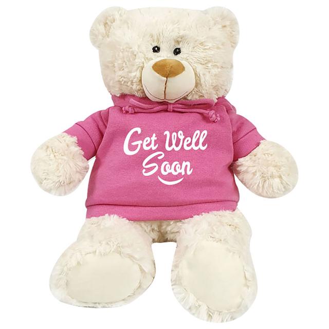 Fay Lawson - Supersoft Bear W/ Pink Hoodie - Get Well Soon