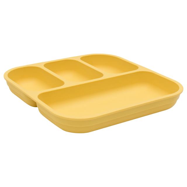 Bobo & Boo - Plant-Based Bento-Style Divided Plates - Yellow