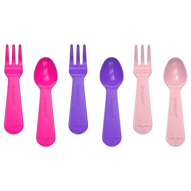 Lunch Punch - Fork & Spoon Set - Pink