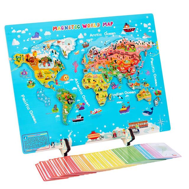 Factory Price -Jim Magnetic World Map Jigsaw Puzzle