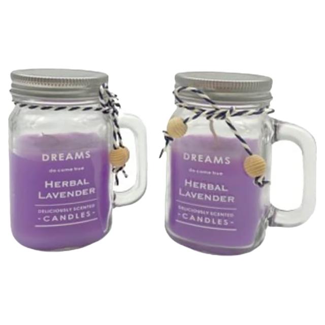 BYFT - Jar Candles - Herbal Lavender - 180g - Pack of 2