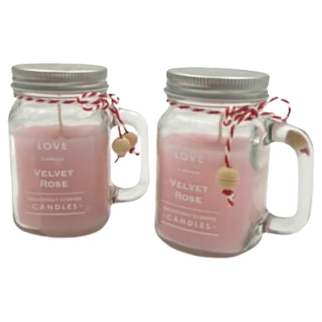 BYFT - Jar Candles - Velvet Rose - 180g - Pack of 2