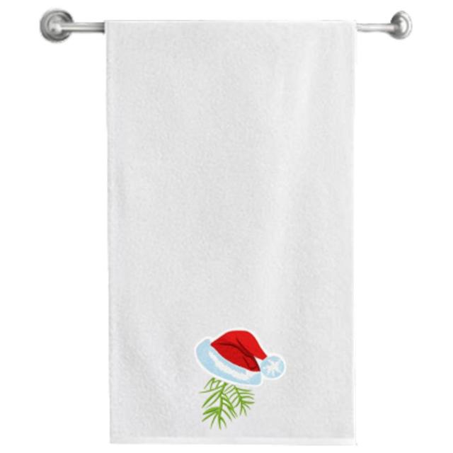 Byft - Iris Embroidered Bath Towel - Christmas Cap