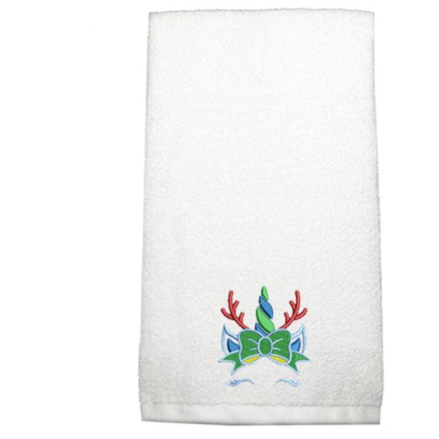 Byft - Iris Embroidered Hand Towel - Reindeer Unicorn