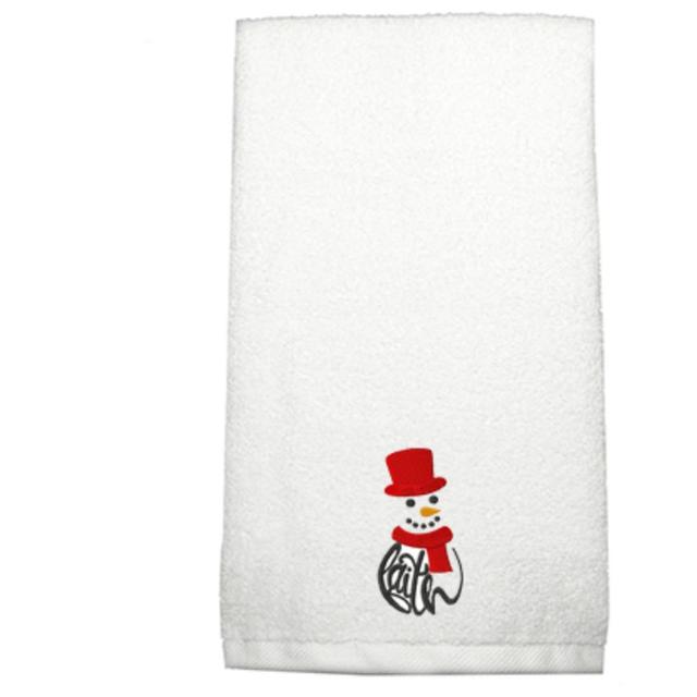 Byft - Iris Embroidered Hand Towel - Faith Snowman