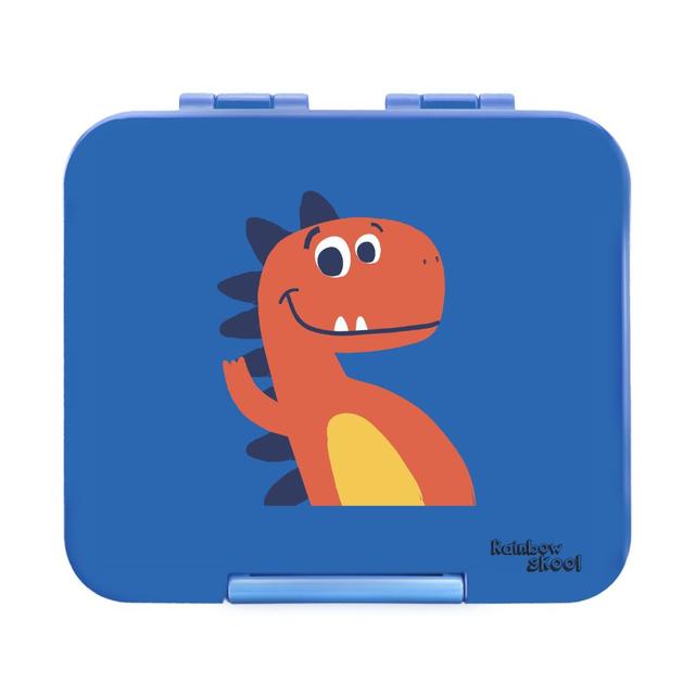 Rainbow Skool - 4 Compartment Mini Lunch Box - Dino - Blue