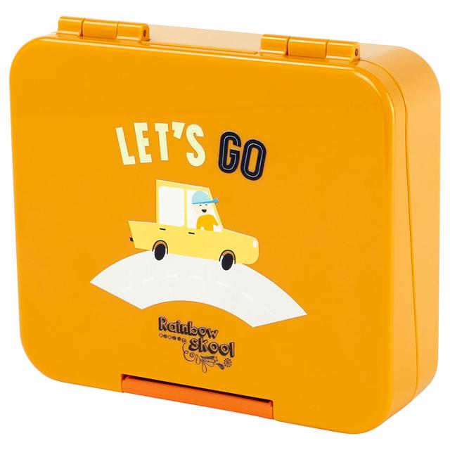 Rainbow Skool - 4 Compartment Mini Lunchbox - Orange Car (Exclusive)