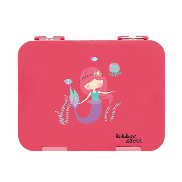 Rainbow Skool - 4-6 Compartment Lunch Box - Mermaid - Pink